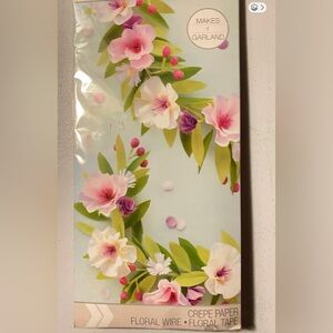 Floral Garland with Pink and Green Design Party Decorations